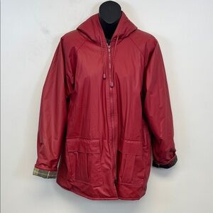 Misty Harbor Women's Quilted Raincoat Red Size M